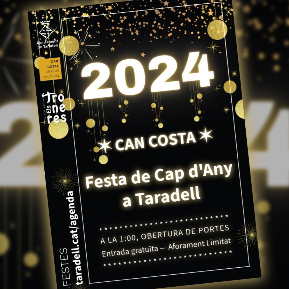 cartell revetlla de Cap d\'any 2024
