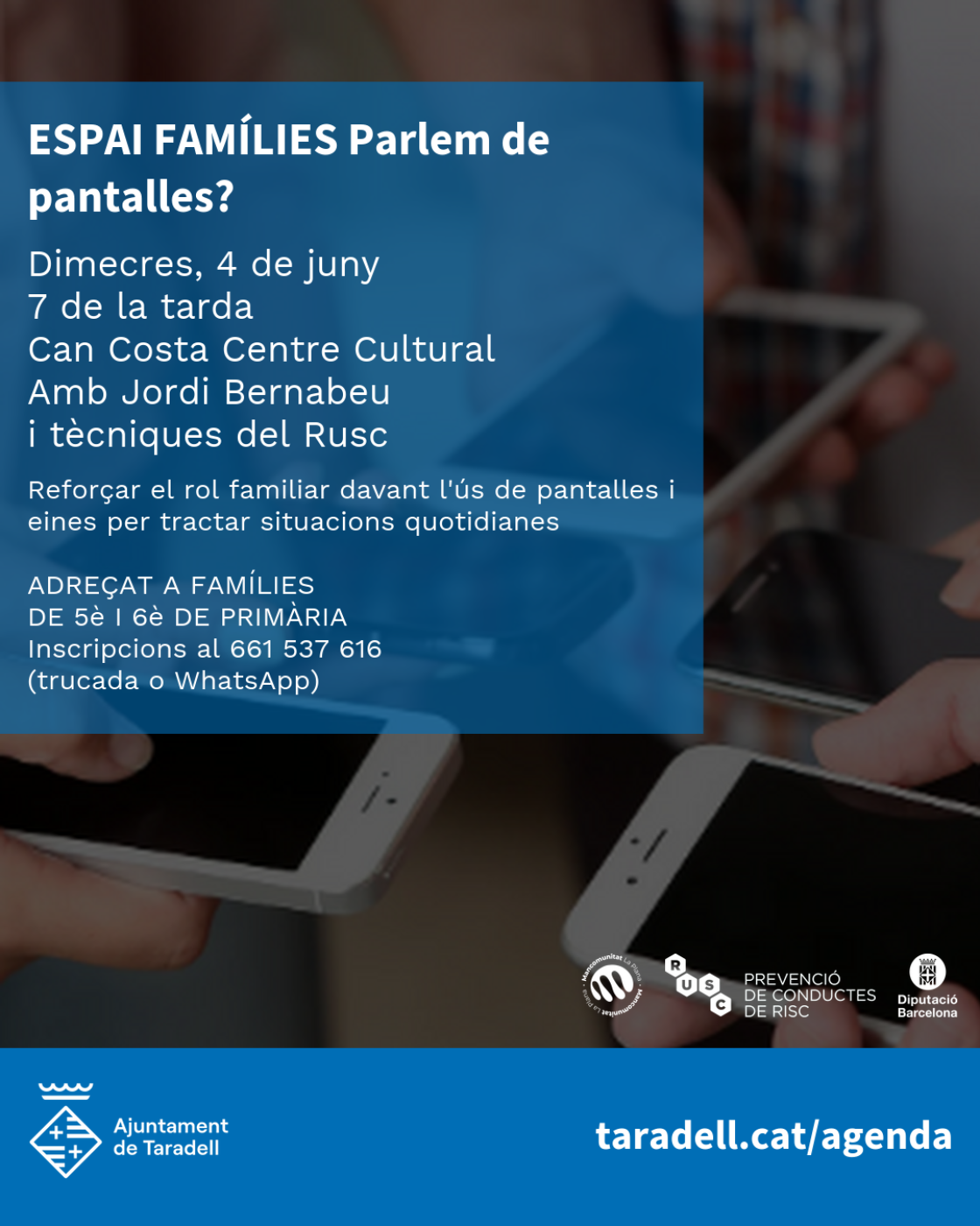 Cartell xerrada us pantalles Cartell xerrada us pantalles