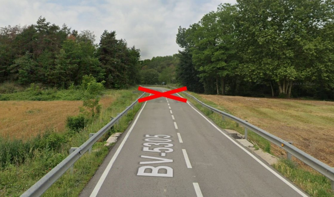 Tall de la carretera de Taradell a Sant Miquel de Balenyà