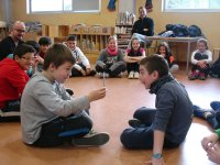 Imatge dels alumnes de 5è A dels Tallers de Poesia del curs 2014-15 Imatge dels alumnes de 5è A dels Tallers de Poesia del curs 2014-15