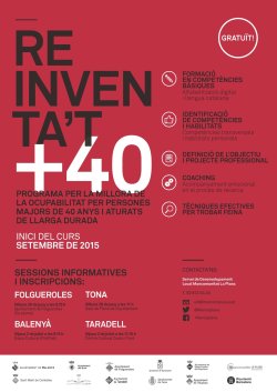 Cartell Reinventa\'t +40