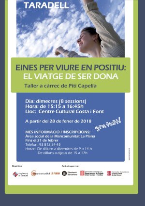 cartell Taller \'Eines per viure en positiu\' Taradell 18