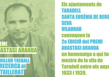 Diumenge es donarà a conèixer el guanyador del 2n Premi Premi Anastasi Aranda 