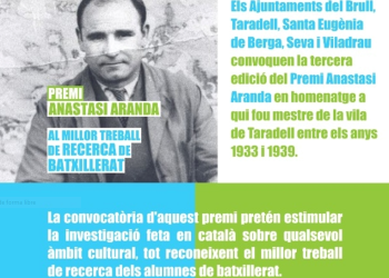 Diumenge es coneixerà el veredicte del 3r Premi Anastasi Aranda Diumenge es coneixerà el veredicte del 3r Premi Anastasi Aranda