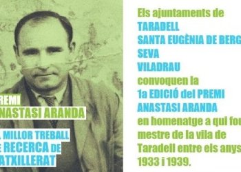 Convoquen el primer Premi Anastasi Aranda al millor treball de recerca