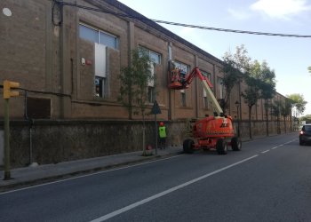 Comencen els treballs d'intervenció als pilars de Can Costa Comencen els treballs d'intervenció als pilars de Can Costa