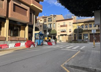 En marxa les obres a l'eix comercial de Taradell