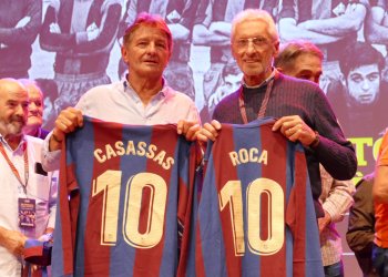FOTOS. Joan Casassas i Jaume Roca, homenatjats durant la Setmana Barça Jugadors