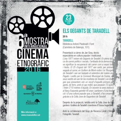 La Mostra Internacional de Cinema Etnogràfic arriba a la Biblioteca de Taradell