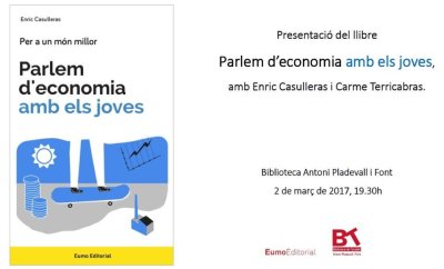 Enric Casulleras presenta el llibre 'Parlem d'economia amb els joves' a la Biblioteca de Taradell