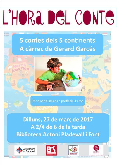 '5 contes dels 5 continents' a càrrec de Gerard Garcés