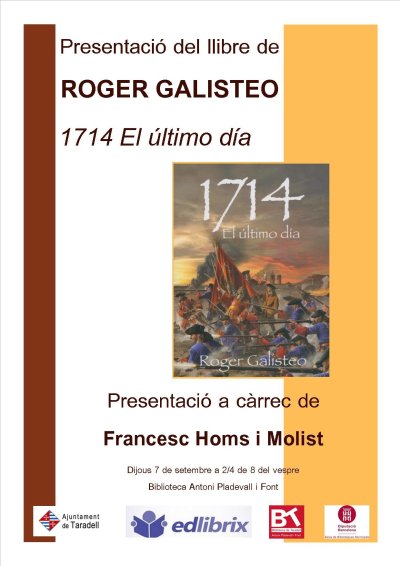 Cartell llibre Roger Galisteo \'El último día\'
