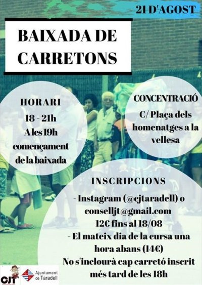 Cartell baixada de carretons