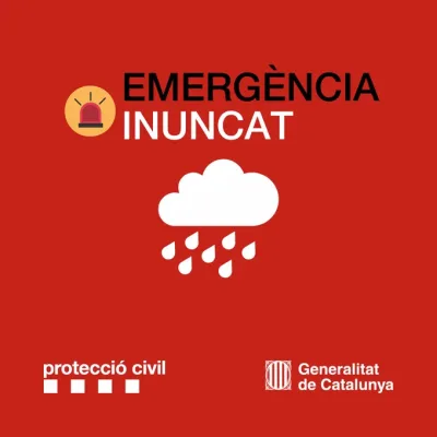 Taradell - Alerta de pluja excepcional i vent molt fort, amb RISC MÀXIM