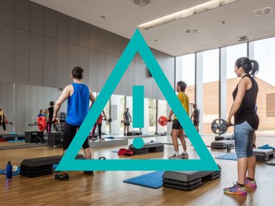 Reparació a la sala de fitness, el 7 de juny Reparació a la sala de fitness, el 7 de juny