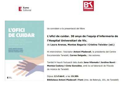 Invitació presentació llibre \'L\'ofici de cuidar\'