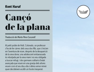 'Cançó de la plana', el llibre del Club de Lectura del mes de gener