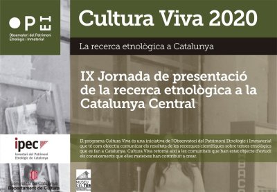 Cultura Viva 2020. IX Jornada de recerca etnològica a la Catalunya Central