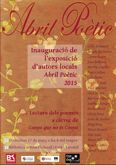 Abril a la biblioteca és poesia! Abril a la biblioteca és poesia!