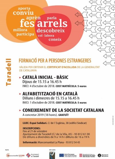 curs català per a persones estrangeres 2018-2019