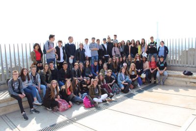Recepció dels alumnes de l'intercanvi Taradell-Contres