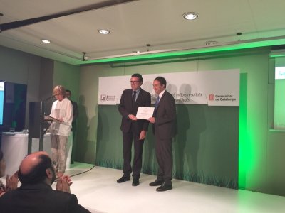 Foto recollida del premi en millor recollida selectiva de Catalunya Foto recollida del premi en millor recollida selectiva de Catalunya