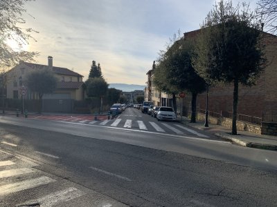 Cruïlla carrer Ramon Pou amb carretera de Balenyà -des de la carretera de Balenyà-