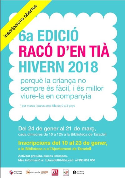 Inscripcions obertes per la sisena edició d'El Racó d'en Tià Inscripcions obertes per la sisena edició d'El Racó d'en Tià