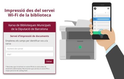 Imprimeix des del servei WI-FI de la Biblioteca Imprimeix des del servei WI-FI de la Biblioteca