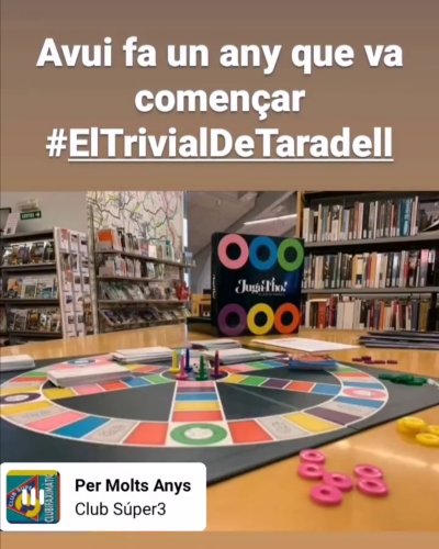 Torna el 'Trivial de la Biblioteca' a les històries de l'Instagram de la Biblio