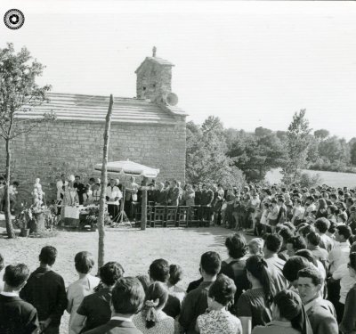 Festa de benedicció del restaurant de La Roca, el 2 de juliol del 1967 (Arxiu Fotogràfic Taradell | Autor desconegut)