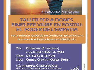 Un nou taller per a dones “Eines per viure en positiu: el poder de l’empatia” a Taradell 