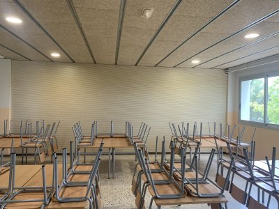 L’Ajuntament condiciona acústicament el menjador de l’Escola Les Pinediques