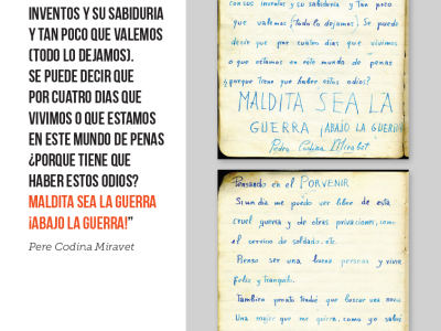 L'exposició del dietari de guerra de Pere Codina a les V Jornades de Memòria Democràtica