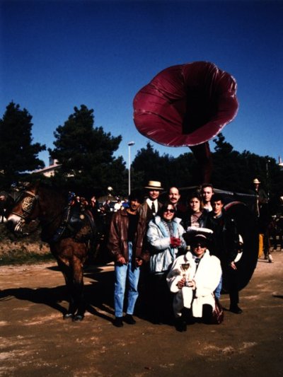 La gramola amb què Ràdio Taradell participa al passant dels tres tombs.