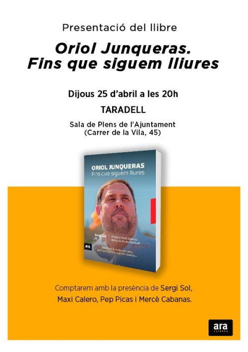 Cartell llibre Sergi Sol _ Ràdio Taradell