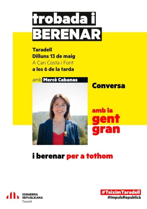 Cartell ERC trobada gent gran _ Ràdio Taradell