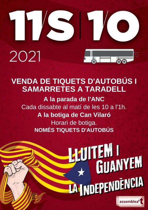 Cartell autocars Diada ANC