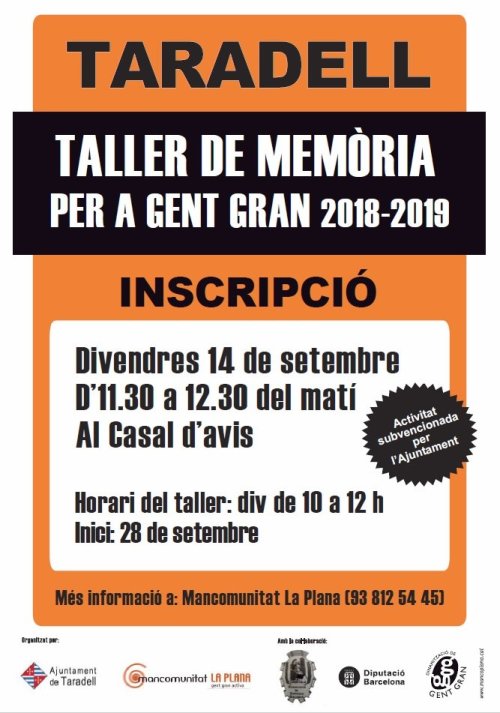 Taller de memòria 2018-2019