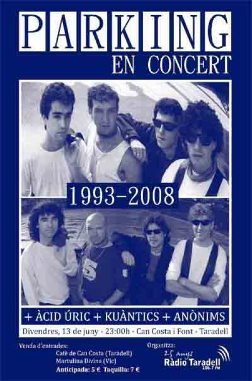 Cartell del concert de Parking l\'any 2008.