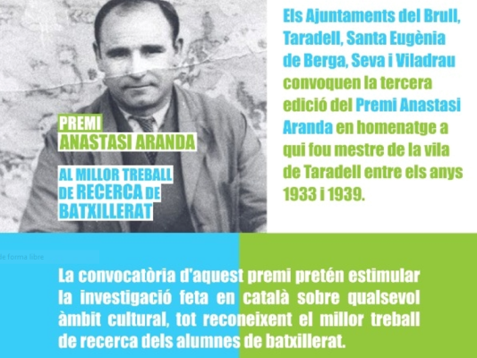 Diumenge es coneixerà el veredicte del 3r Premi Anastasi Aranda Diumenge es coneixerà el veredicte del 3r Premi Anastasi Aranda