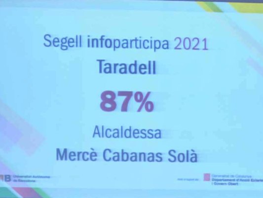 L'Ajuntament revalida el Segell Infoparticipa a la transparència