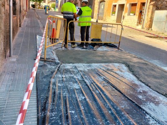 Estabanell inicia el soterrament de 326 metres de línia aèria per millorar el servei a Taradell