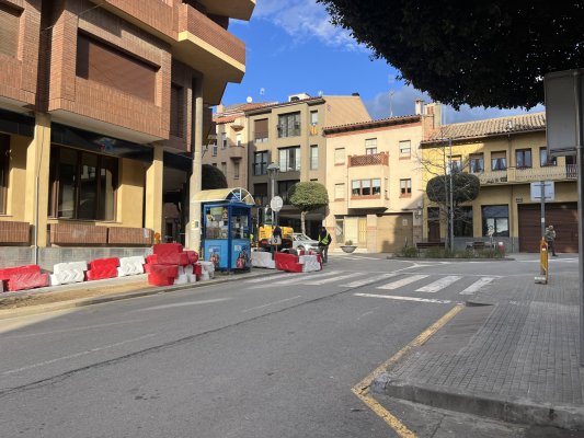 En marxa les obres a l'eix comercial de Taradell