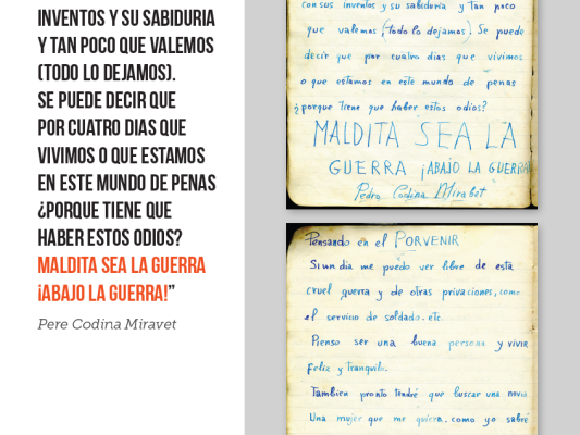 L'exposició del dietari de guerra de Pere Codina a les V Jornades de Memòria Democràtica L'exposició del dietari de guerra de Pere Codina a les V Jornades de Memòria Democràtica