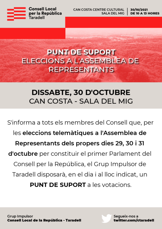 cartell eleccions Consell per la República