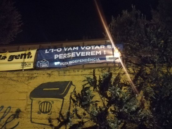 Pancarta ANC eleccions