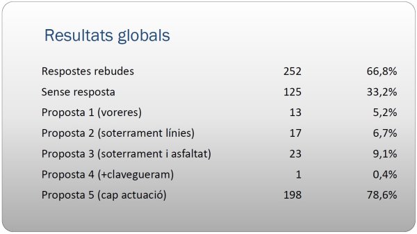 Participació ciutadana - La Roca - resultats