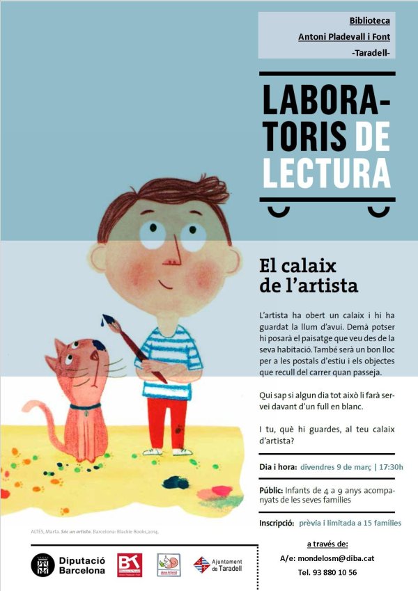 Nou Laboratori de lectura pel mes de març: 'El calaix de l'artista'
