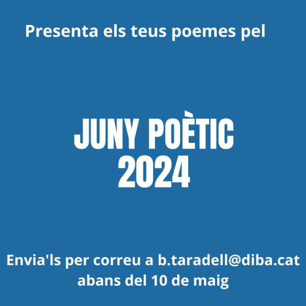 Envia'ns el teu poema i participa al Juny Poètic 2024